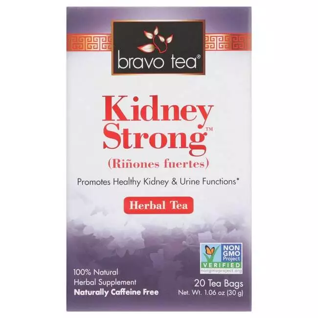 Bravo Tea 100% Natural Kidney Strong Herbal Tea Bags, 20 Ea